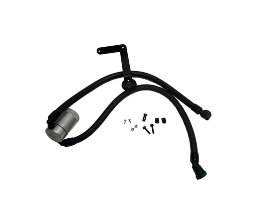 J&amp;L 2011-2023 Ford F-150 2.7L/3.5L/5.0L Passenger Side Oil Separator 3.0 - Clear Anodized