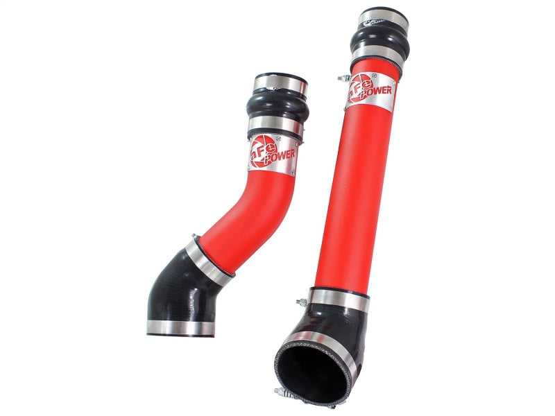 aFe Bladerunner Intercooler Tubes Hot & Cold Side 3.5in 94-02 Dodge Diesel Trucks L6-5.9L (td) - Red